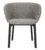 Scaun Kartell Charla Antibes design Patricia Urquiola cadru negru tapiterie Light Grey