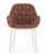 Scaun Kartell Clap design Patricia Urquiola baza alb tapiterie Rubelli Quatrefoil by Luke Edward Hall Brown