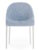 Scaun Kartell Eleganza Ela design Philippe Starck cadru alb tapiterie Melange Light Blue