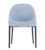 Scaun Kartell Eleganza Ela design Philippe Starck cadru negru tapiterie Melange Light Blue