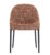 Scaun Kartell Eleganza Ela design Philippe Starck cadru negru tapiterie Melange Rust