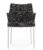 Scaun Kartell Eleganza Nia design Philippe Starck cadru alb tapiterie Melange Black