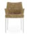 Scaun Kartell Eleganza Nia design Philippe Starck cadru alb tapiterie Melange Mustard