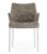 Scaun Kartell Eleganza Nia design Philippe Starck cadru alb tapiterie Melange Taupe