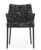 Scaun Kartell Eleganza Nia design Philippe Starck cadru negru tapiterie Melange Black