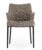 Scaun Kartell Eleganza Nia design Philippe Starck cadru negru tapiterie Melange Taupe