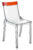 Scaun Kartell HI-CUT design Philippe Stark & Eugeni Quittlet transparent-rosu