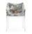 Scaun Kartell Madame design Philippe Starck cadru transparent tapiterie Rubeli Dejeuner