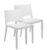 Set 2 scaune Kartell Lizz Mat design Piero Lissoni & Carlo Tamborini alb