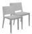 Set 2 scaune Kartell Lizz Mat design Piero Lissoni & Carlo Tamborini gri