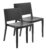 Set 2 scaune Kartell Lizz Mat design Piero Lissoni & Carlo Tamborini negru