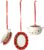 Set 3 decoratiuni brad Villeroy & Boch Toy’s Delight Decoration Serving alb-rosu