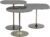 Set 3 masute Kartell Thierry design Piero Lissoni baza metal blat sticla gri