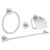 Set 4 accesorii baie Grohe Essentials Master 4-in-1 40776DC1 supersteel