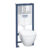 Set complet Grohe Solido Perfect 4-in-1 cu vas wc suspendat cu capac inchidere lenta rezervor incastrat cu cadru si clapeta Skate Cosmopolitan crom