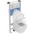 Set complet vas wc Ideal Standard Tesi AquaBlade cu capac inchidere lenta si rezervor incastrat cu cadru Prosys 120P si clapeta Oleas P1 crom