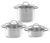 Set oale inox cu capac sticla Fissler San Francisco 3 piese inductie