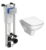 Set vas WC suspendat Vitra S20 52cm si capac inchidere lenta si rezervor incastrat Ideal Standard ProSys Eco M cu cadru metalic si clapeta Oleas M2 crom lucios