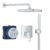 Sistem de dus incastrat Grohe Eurocube Perfect cu set de dusTempesta 250 Cube crom